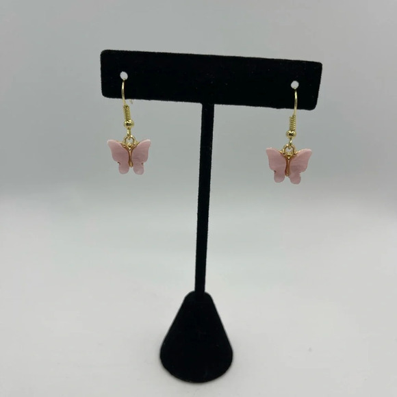 3 for $20 Delicate Pink Butterfly Dangle Earrings “You Pick 3” - Picture 4 of 7